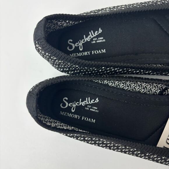 NWT Seychelles Black Tweed Knit Wide Comfort Memory Foam Ballet Flats Size 9W - Picture 3 of 6